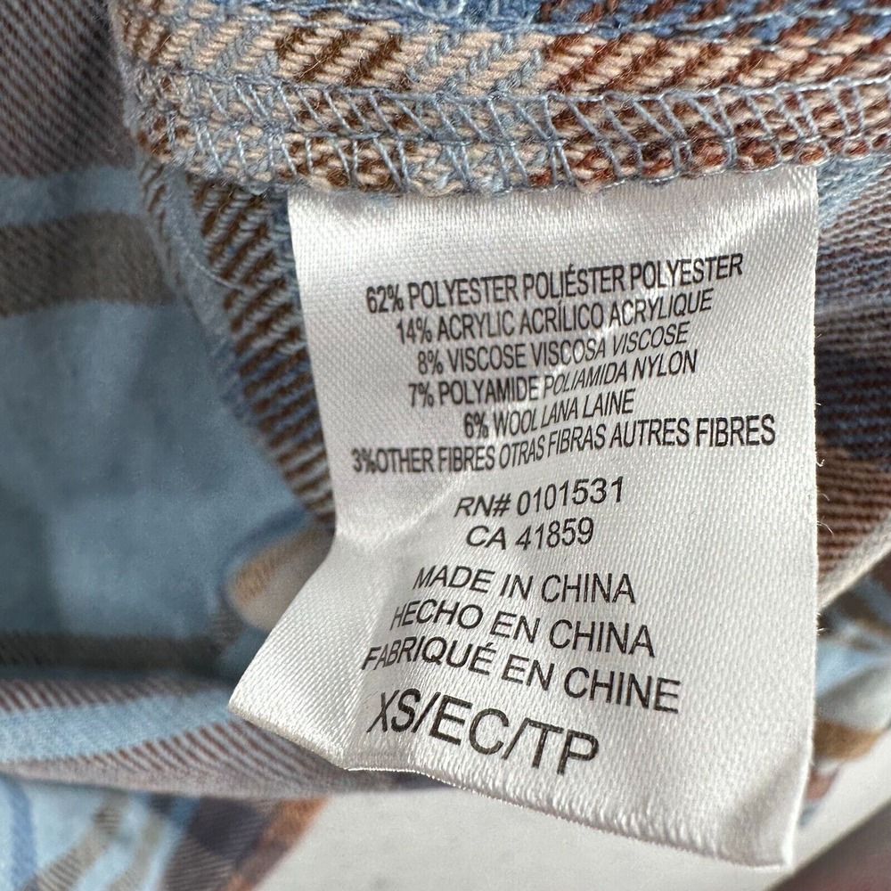 NWT Ford Bronco Graphic Shacket Flannel Shirt Womens XS Long Sleeve Plaid‎ - Picture 11 of 14